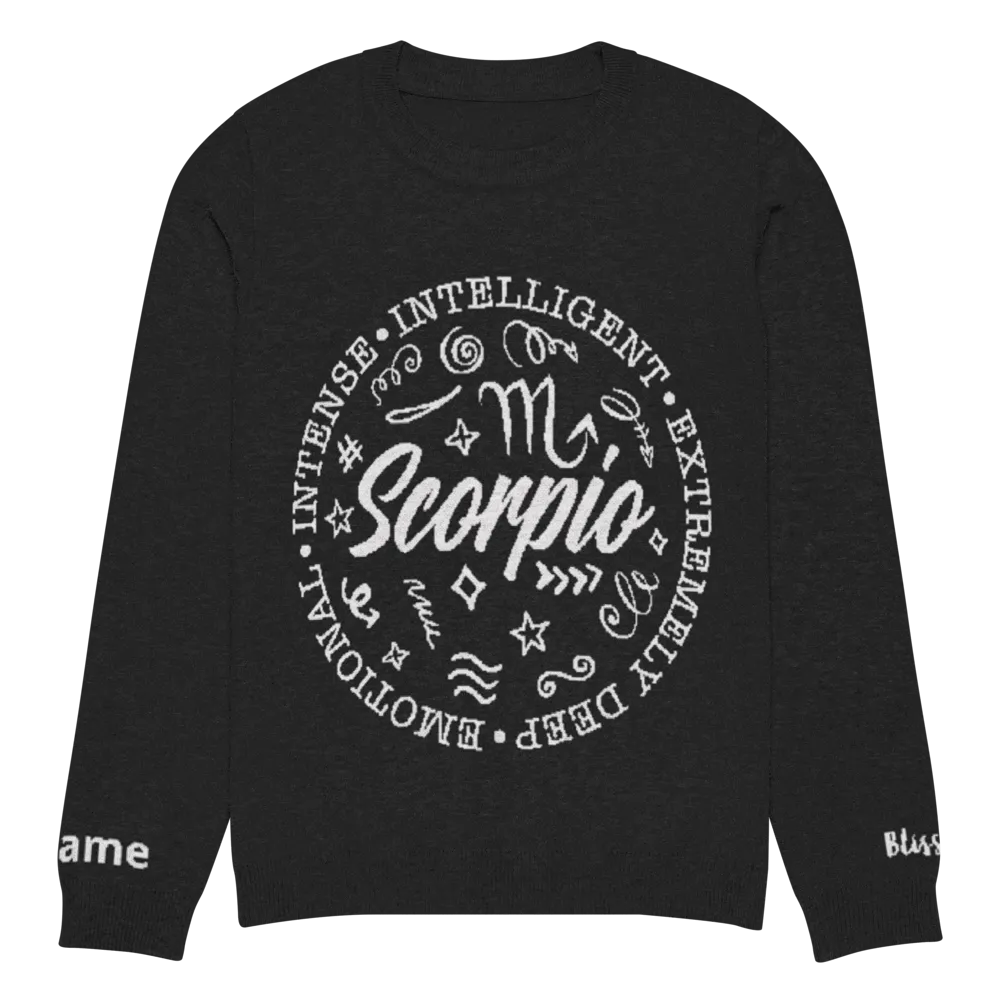 Scorpio Zodiac Personalized Knit Sweater