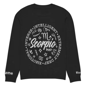 Scorpio Zodiac Personalized Knit Sweater