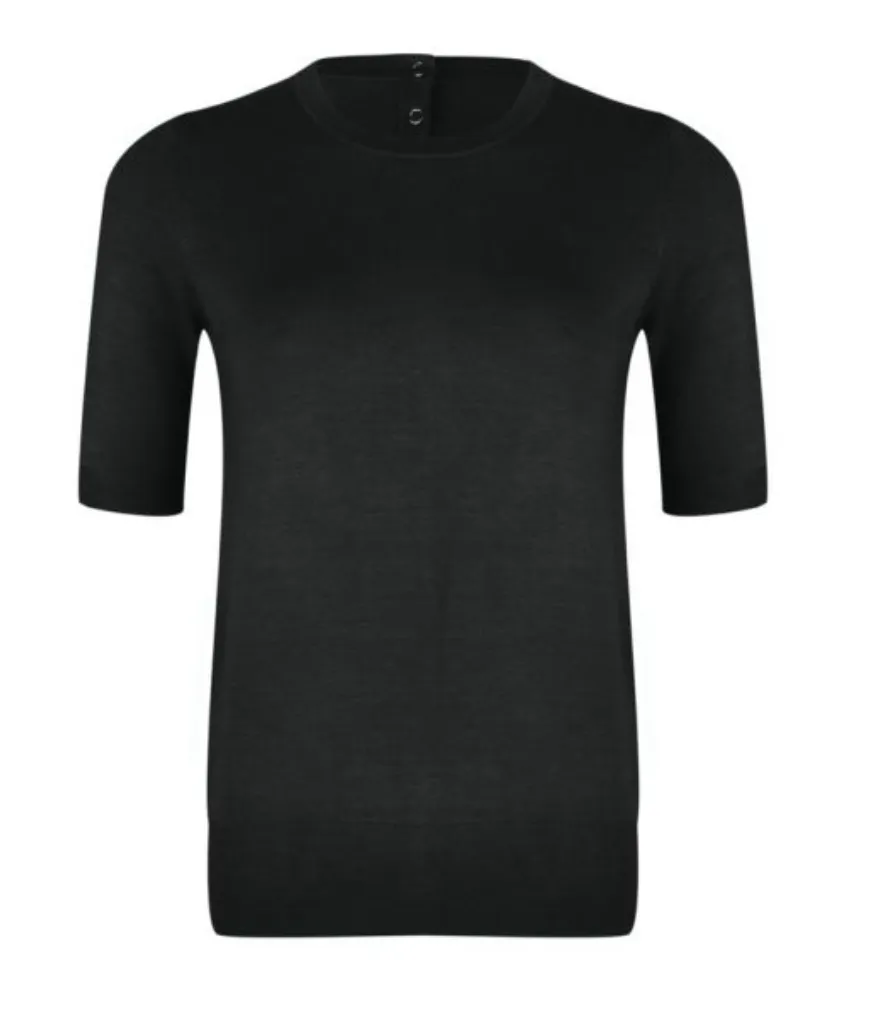 Short Sleeve Sweater - Black