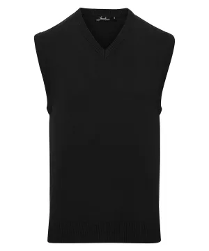 Sleeveless knitted sweater | Black