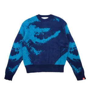 Smile Knitted Sweater (Blue)