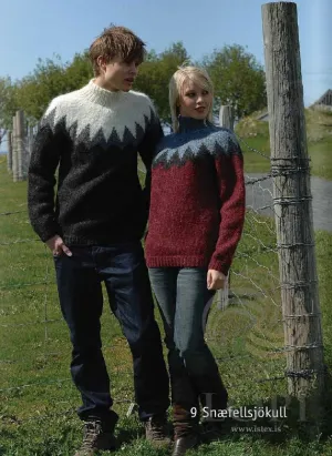 Snæfellsjökull Mens Wool Sweater Black