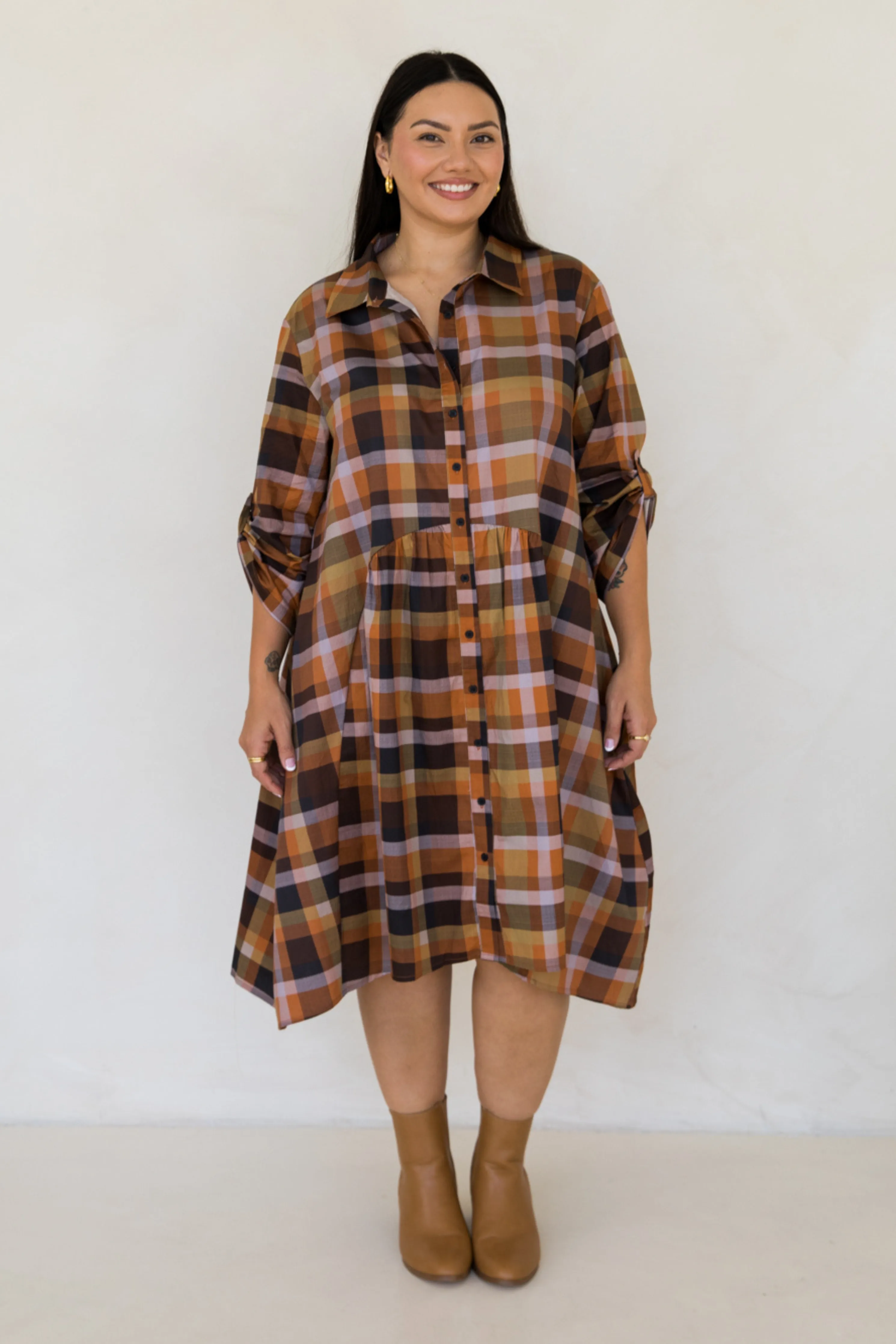 Soho Shirt Dress | Fall Check | FINAL SALE