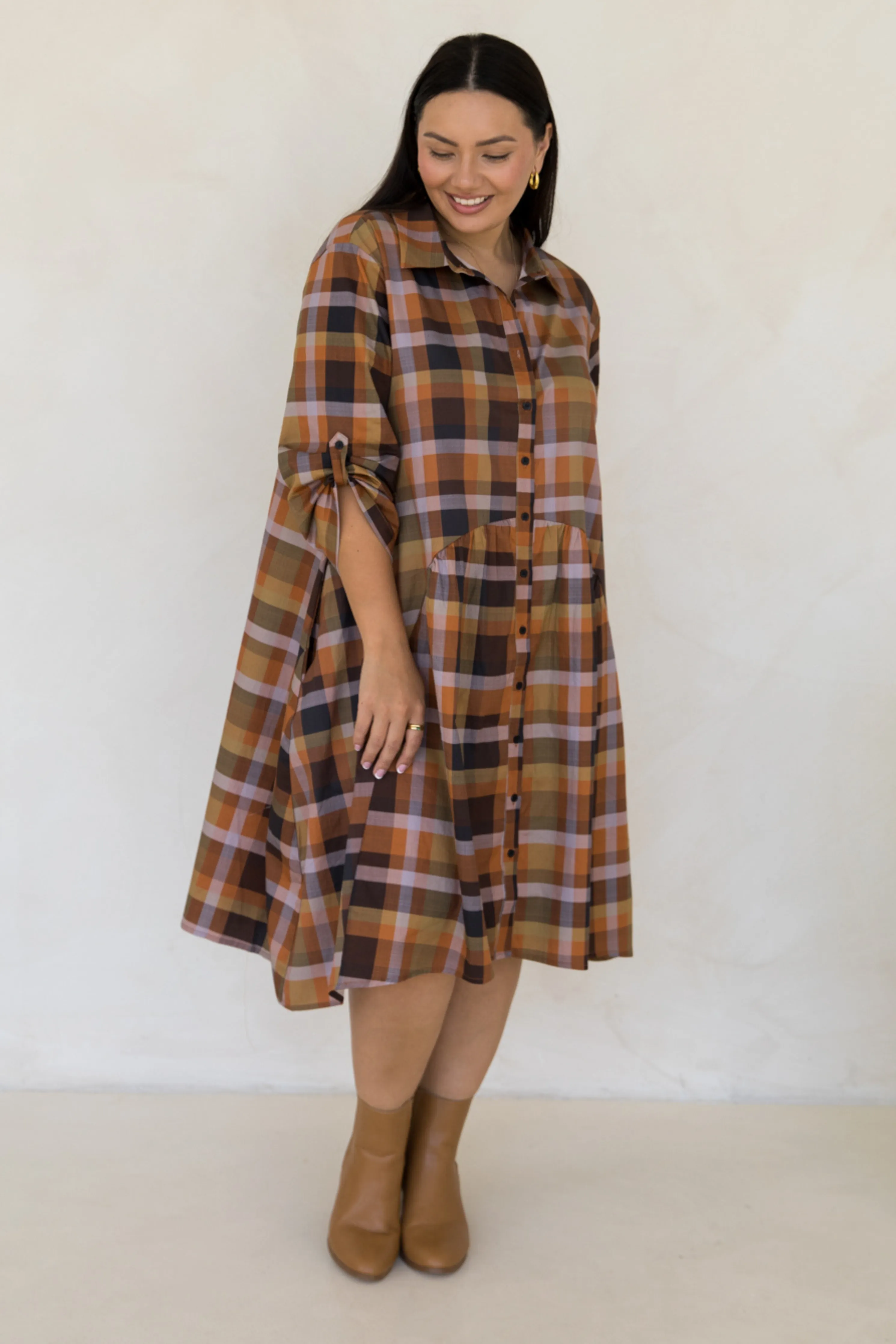 Soho Shirt Dress | Fall Check | FINAL SALE