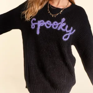 Spooky Sewn letters Classic Sweater