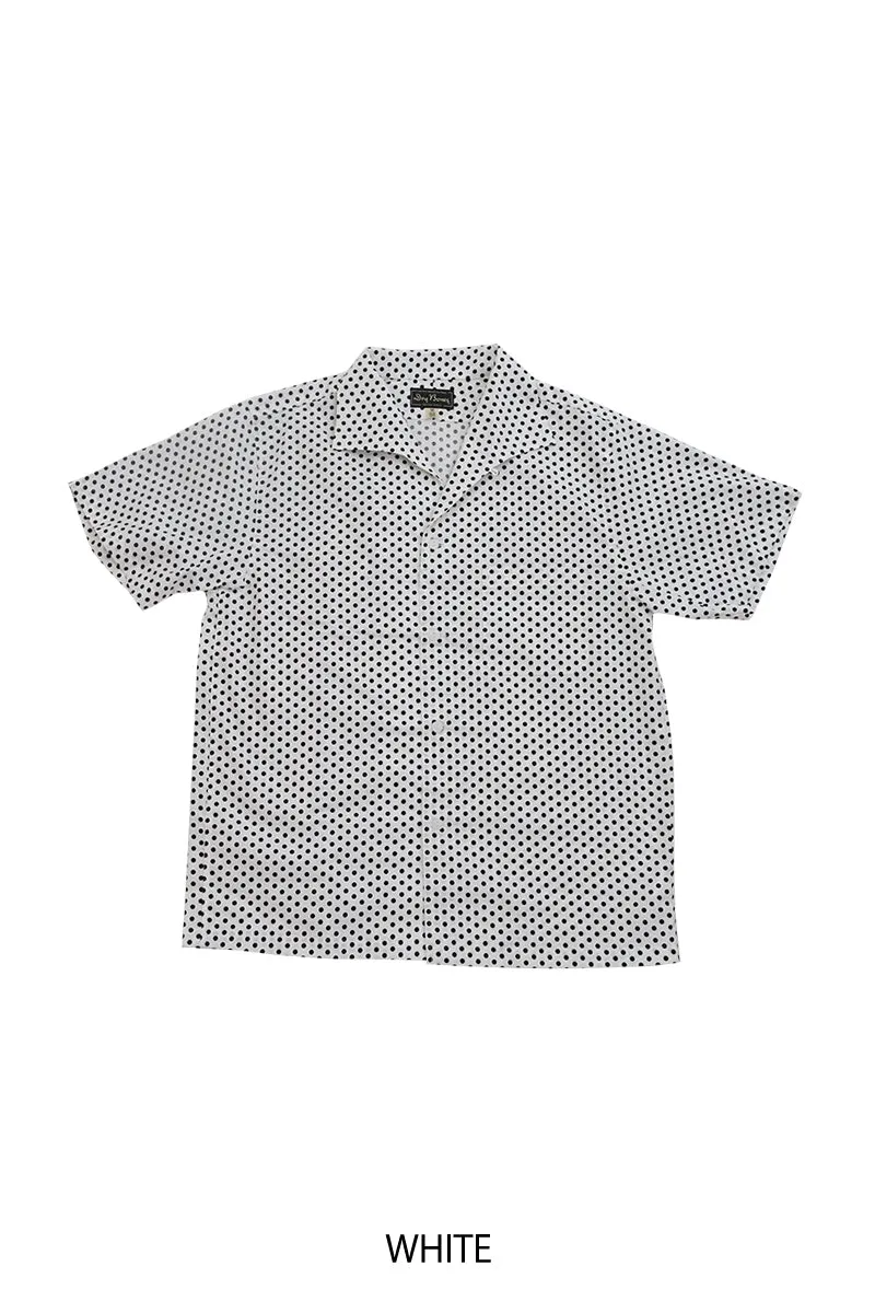 S/S Print Italian Collar Shirt “POLKA DOT”