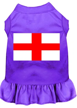 St. Georges Cross Screen Print Dress Purple 4x (22)