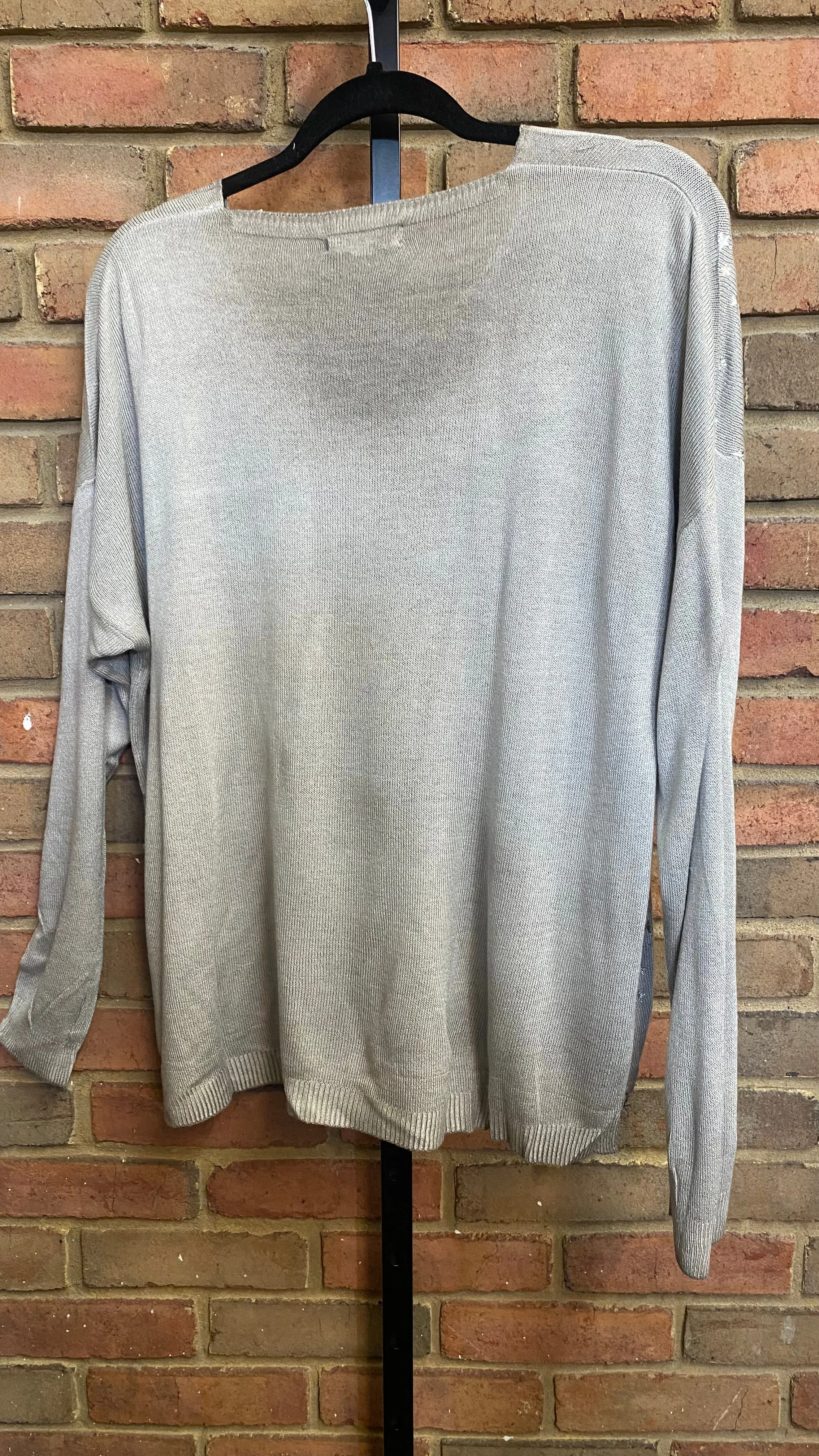 Star Print Taupe Sweater #214