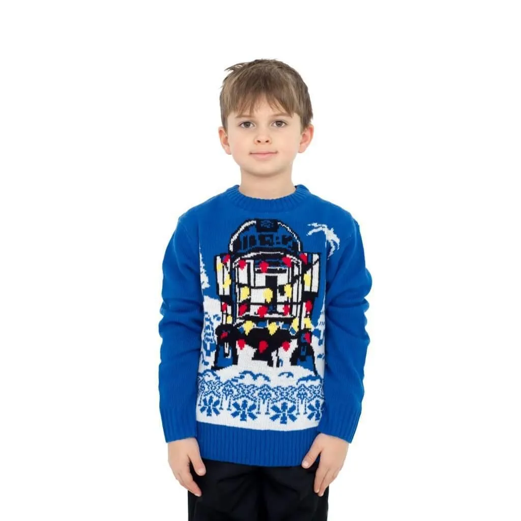 Star Wars Decorated R2D2 Youth Ugly Christmas Xmas Sweater