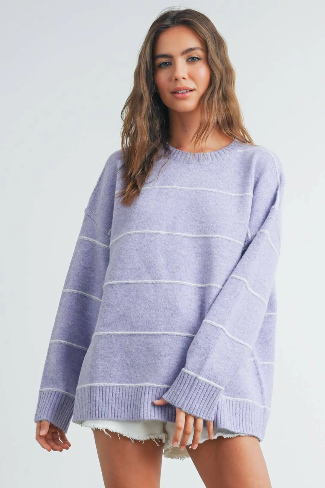 Striped Drop Shoulder Sweater