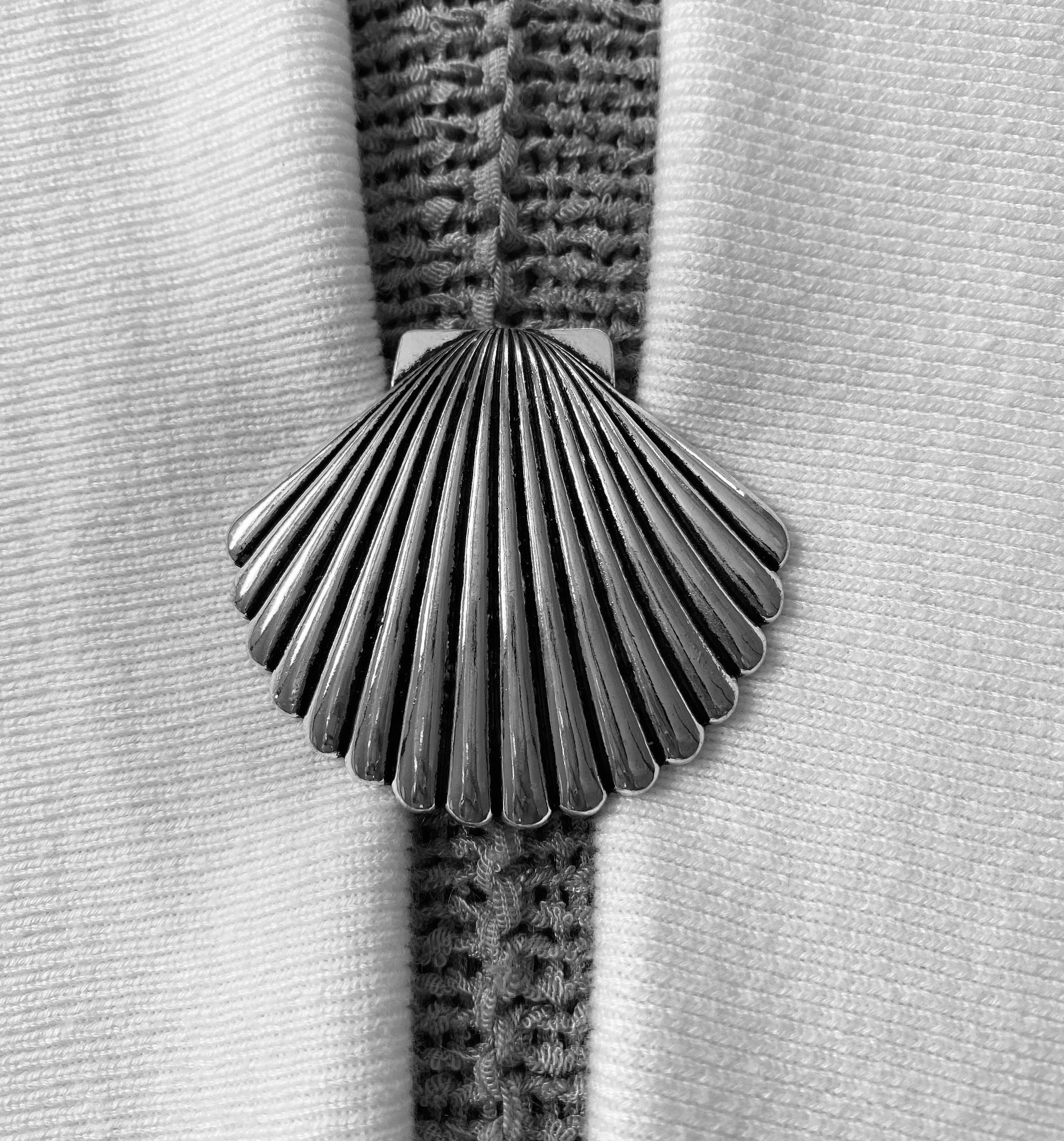 Sweater Clips Silver Sea Shell Cardigan Clasp Minimalist Sweater Clip Sweater Guard Gift Gifts for Her by Fabulici