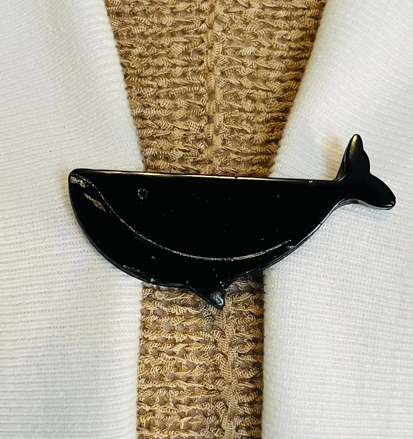 Sweater Clips Whale Cardigan Clasp Black Sweater Clip Kimono Shawl Art Deco Minimalist Pin Jewelry Gift Birthday Gift for Her by Fabulici