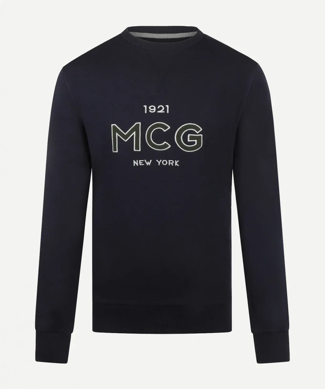 Sweater rondehals met graphic | Navy