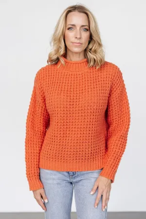 Syracuse Chunky Knit Sweater | Orange