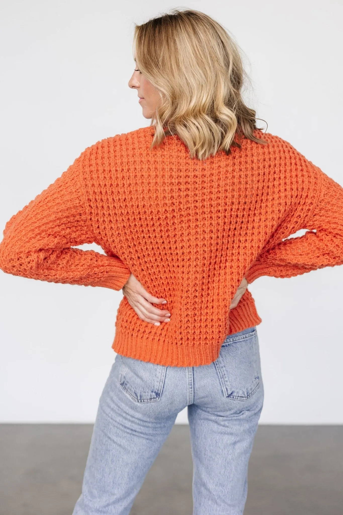 Syracuse Chunky Knit Sweater | Orange