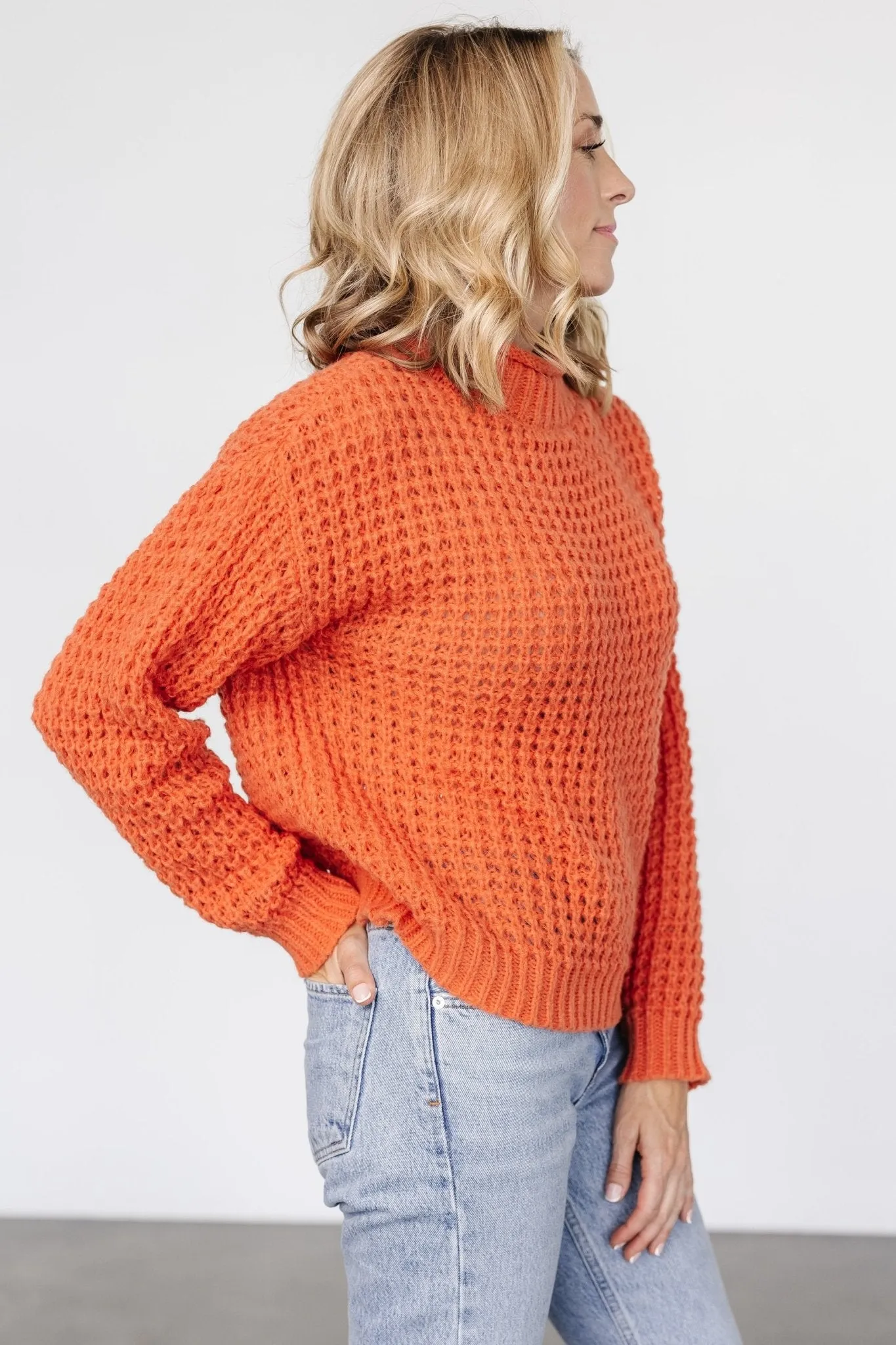 Syracuse Chunky Knit Sweater | Orange