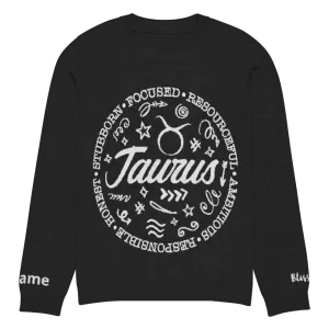 Taurus Zodiac Personalized Knit Sweater