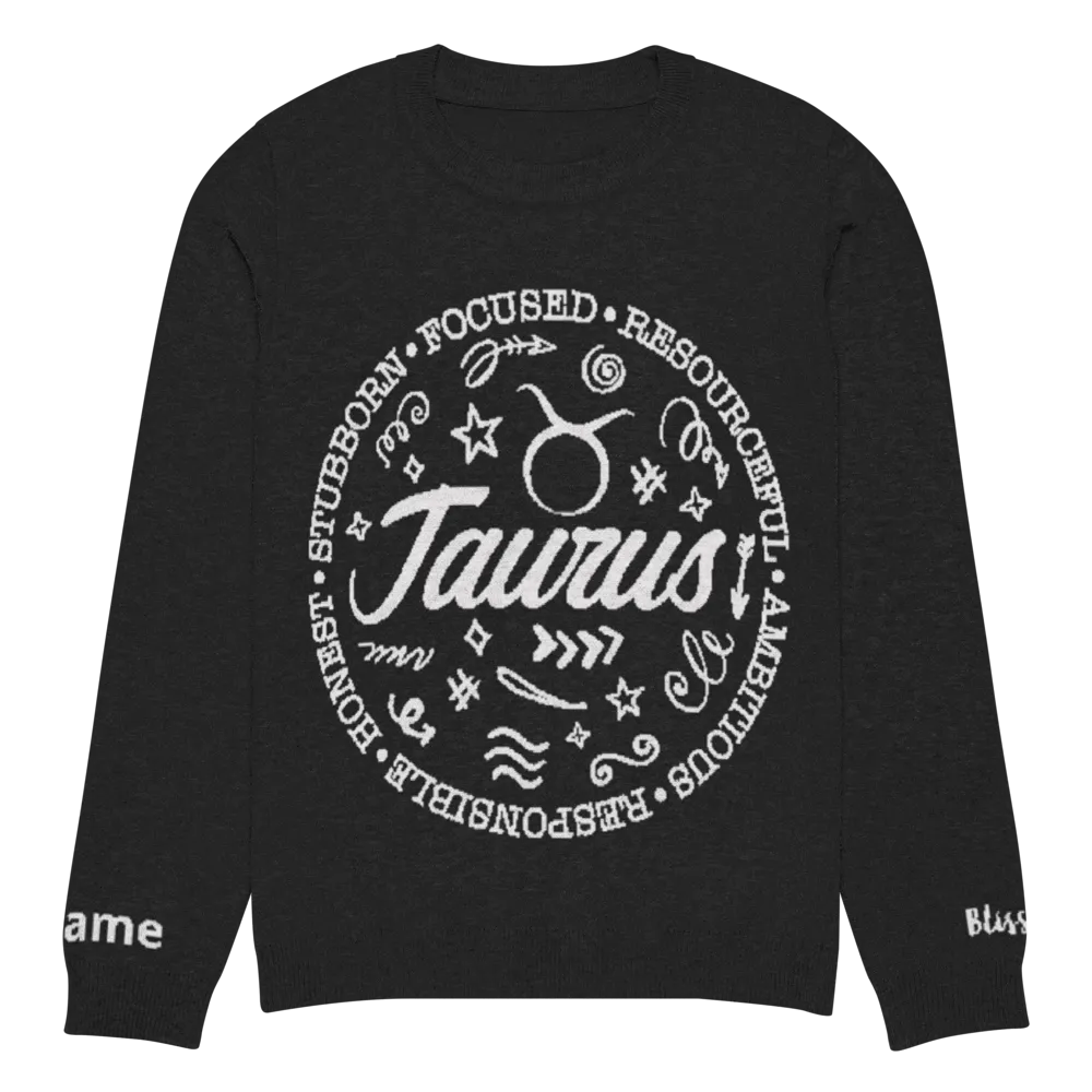 Taurus Zodiac Personalized Knit Sweater