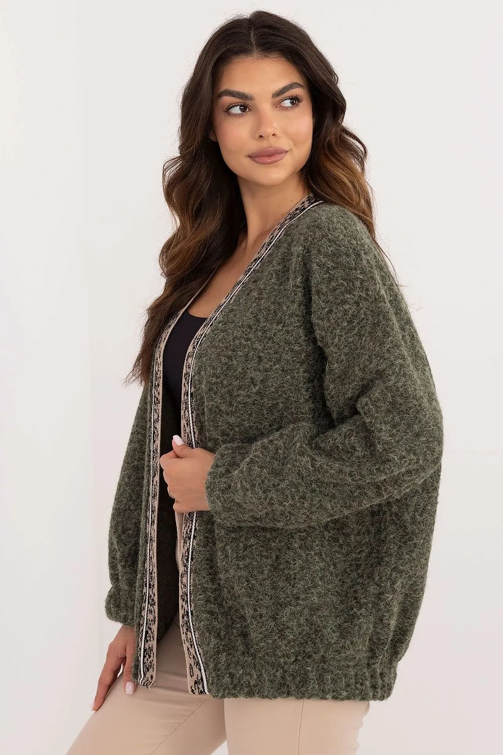 TEEK - Decorated Trim Comfort Cardigan