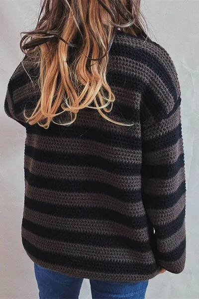 TEEK - Striped Dropped Shoulder Sweater