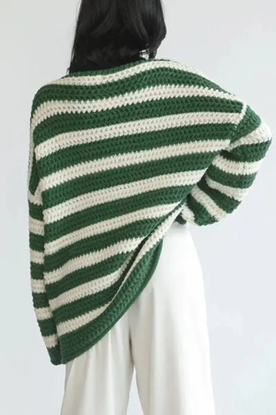 TEEK - Striped Dropped Shoulder Sweater