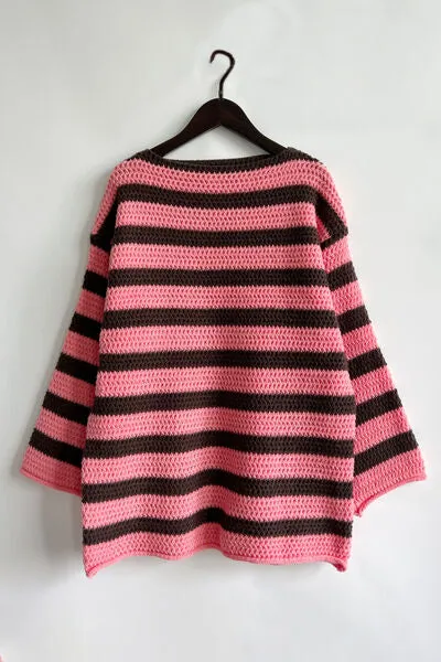 TEEK - Striped Dropped Shoulder Sweater