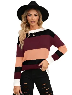 TEEK - Striped Solids Sweater