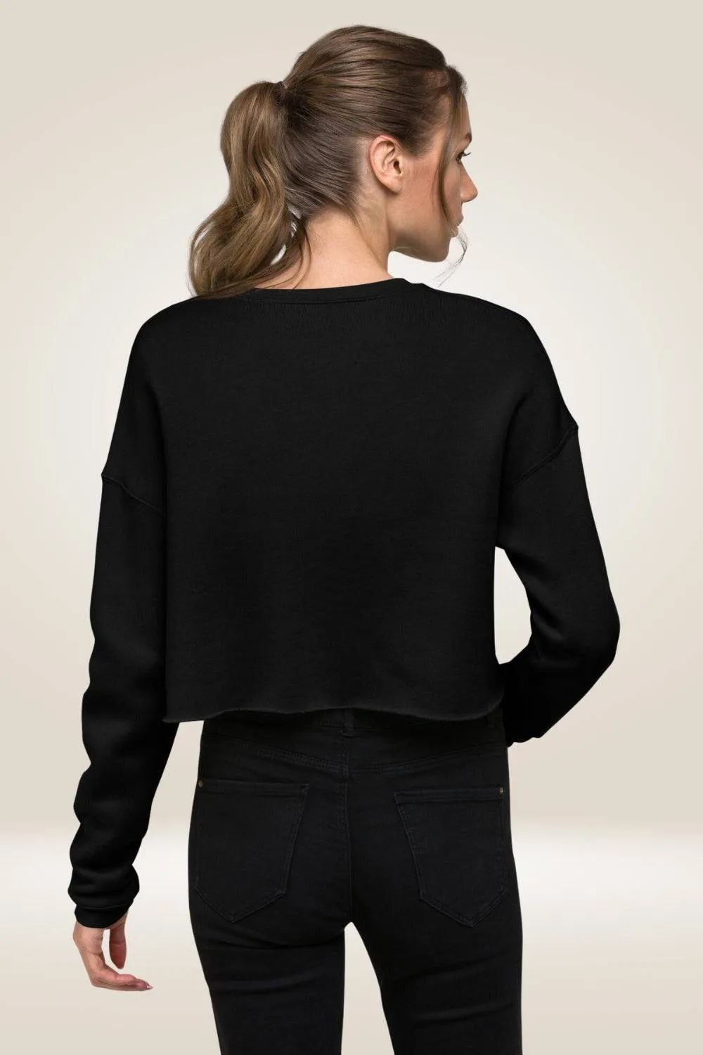 TGC Boutique X Reaction Black Cropped Sweatshirt