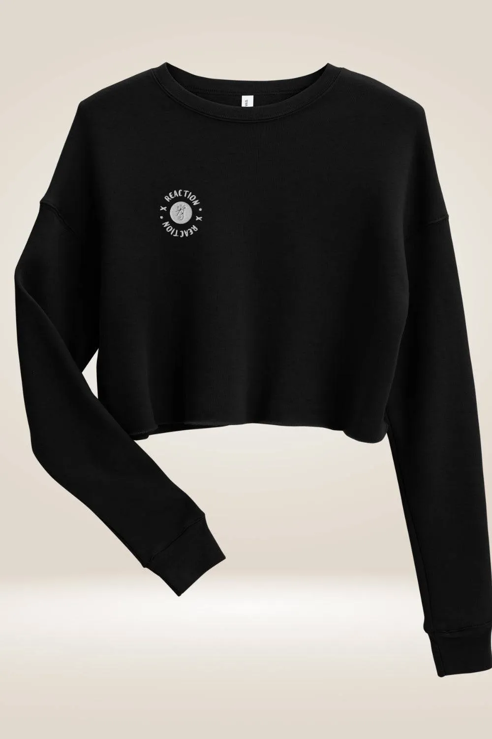 TGC Boutique X Reaction Black Cropped Sweatshirt