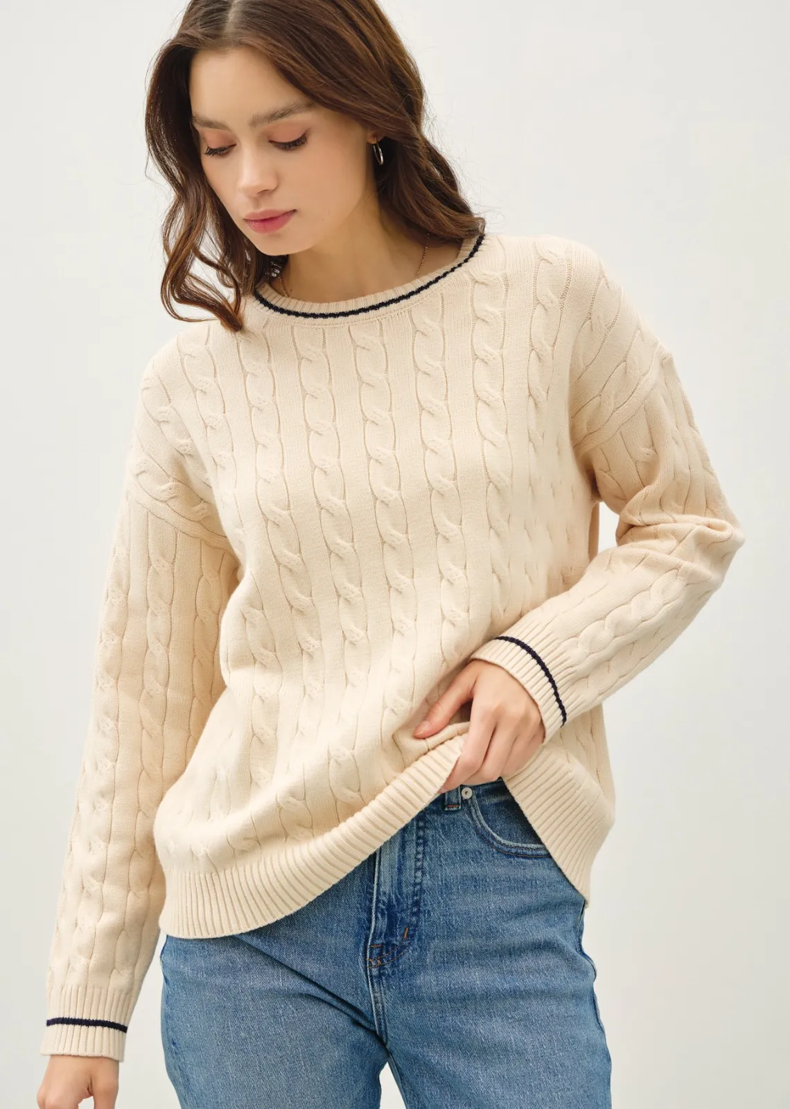 The Isla Cable Knit Sweater