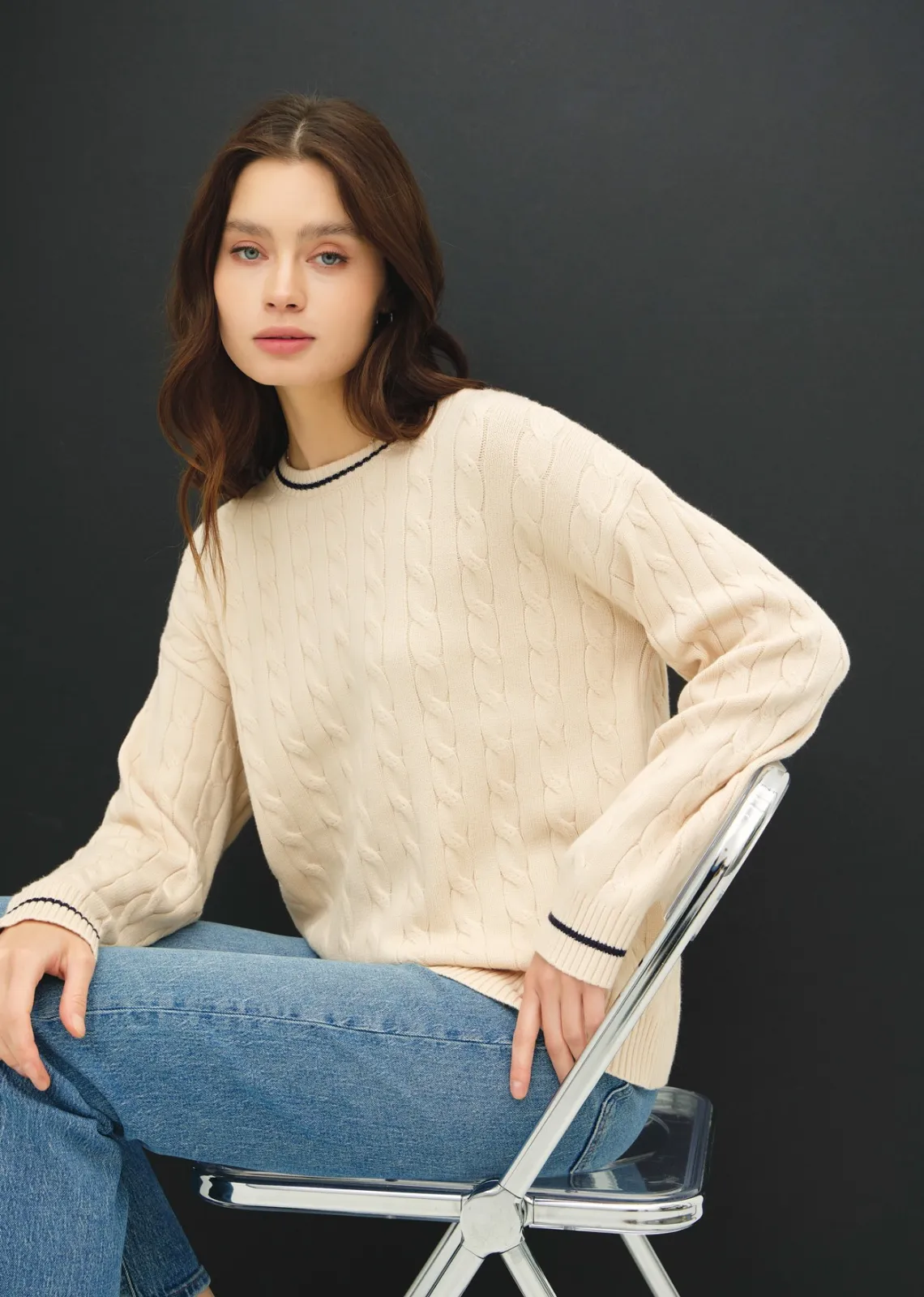 The Isla Cable Knit Sweater