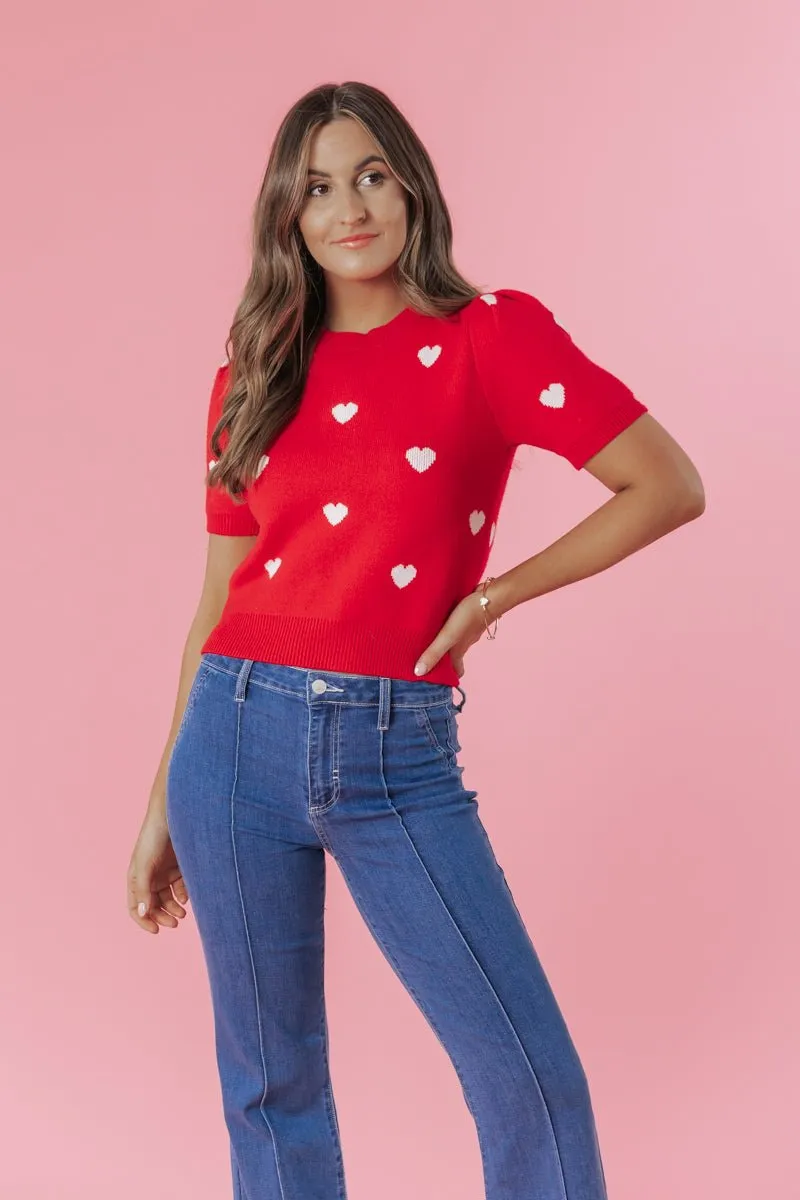 The Love Everlasting Red Heart Sweater