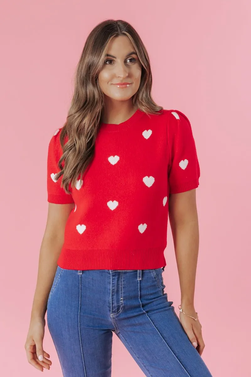 The Love Everlasting Red Heart Sweater