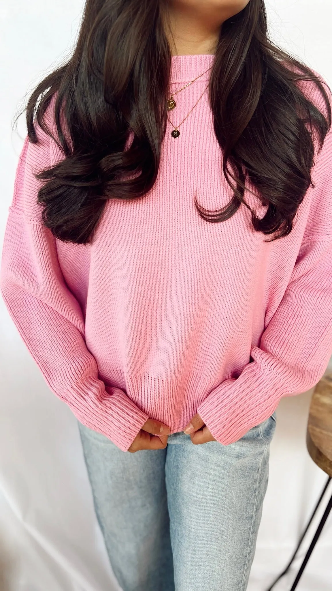 The Pink Well Sweater