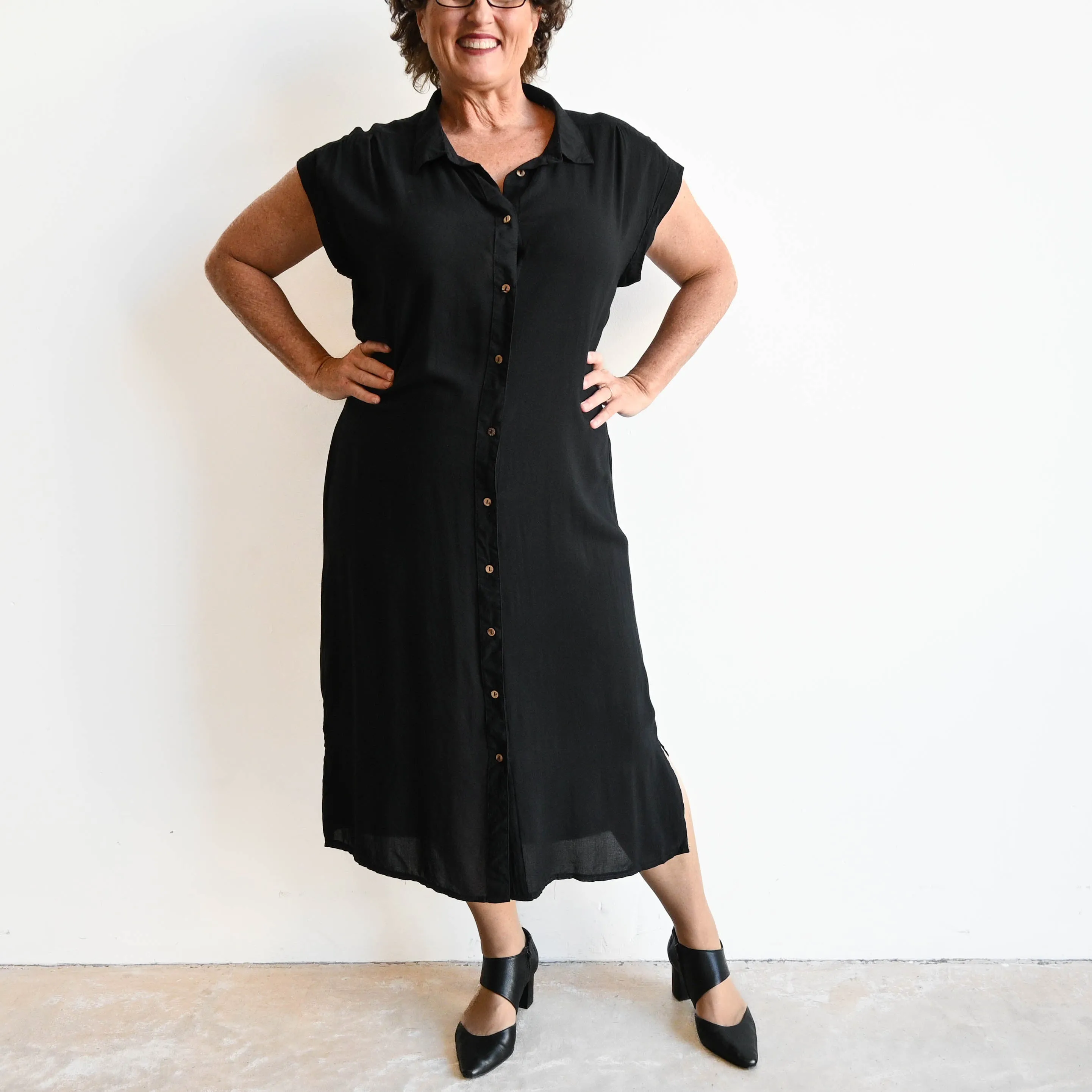 The Shirt Dress - Black