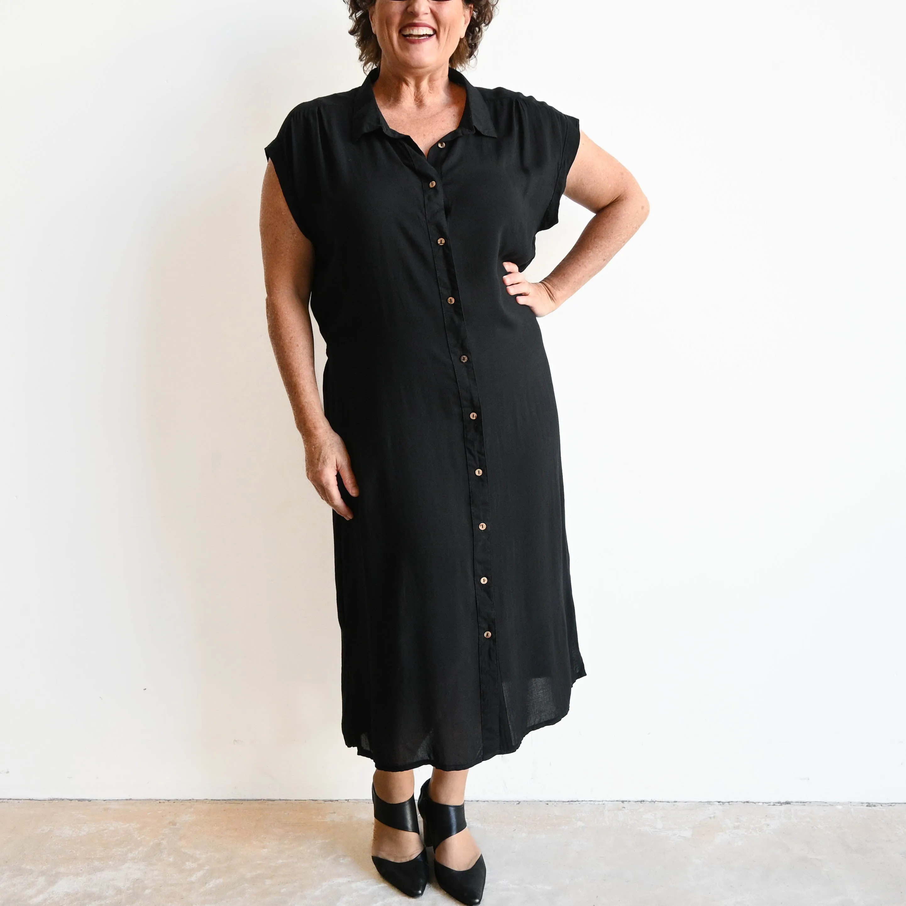 The Shirt Dress - Black