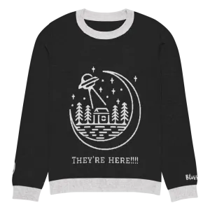 They're Here UFO Personalized Knit Sweater