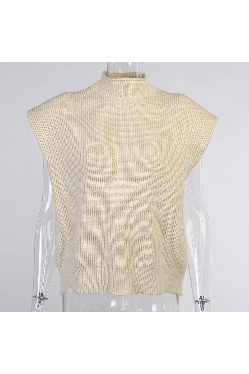 TJ0475 Sleeveless Knitted Top