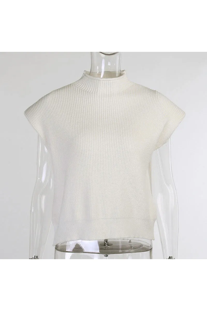 TJ0475 Sleeveless Knitted Top