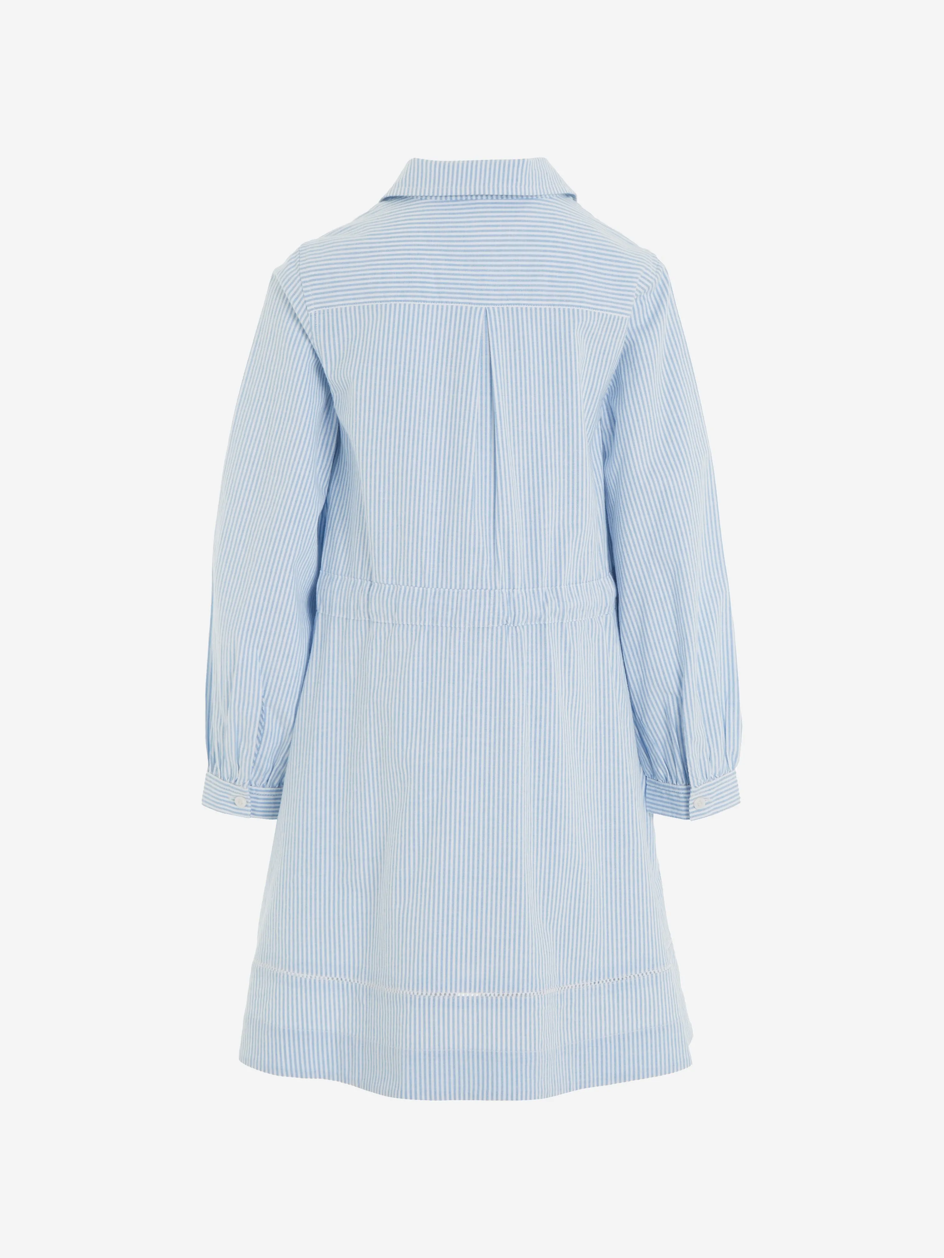 Tommy Hilfiger Girls Striped Shirt Dress in Blue