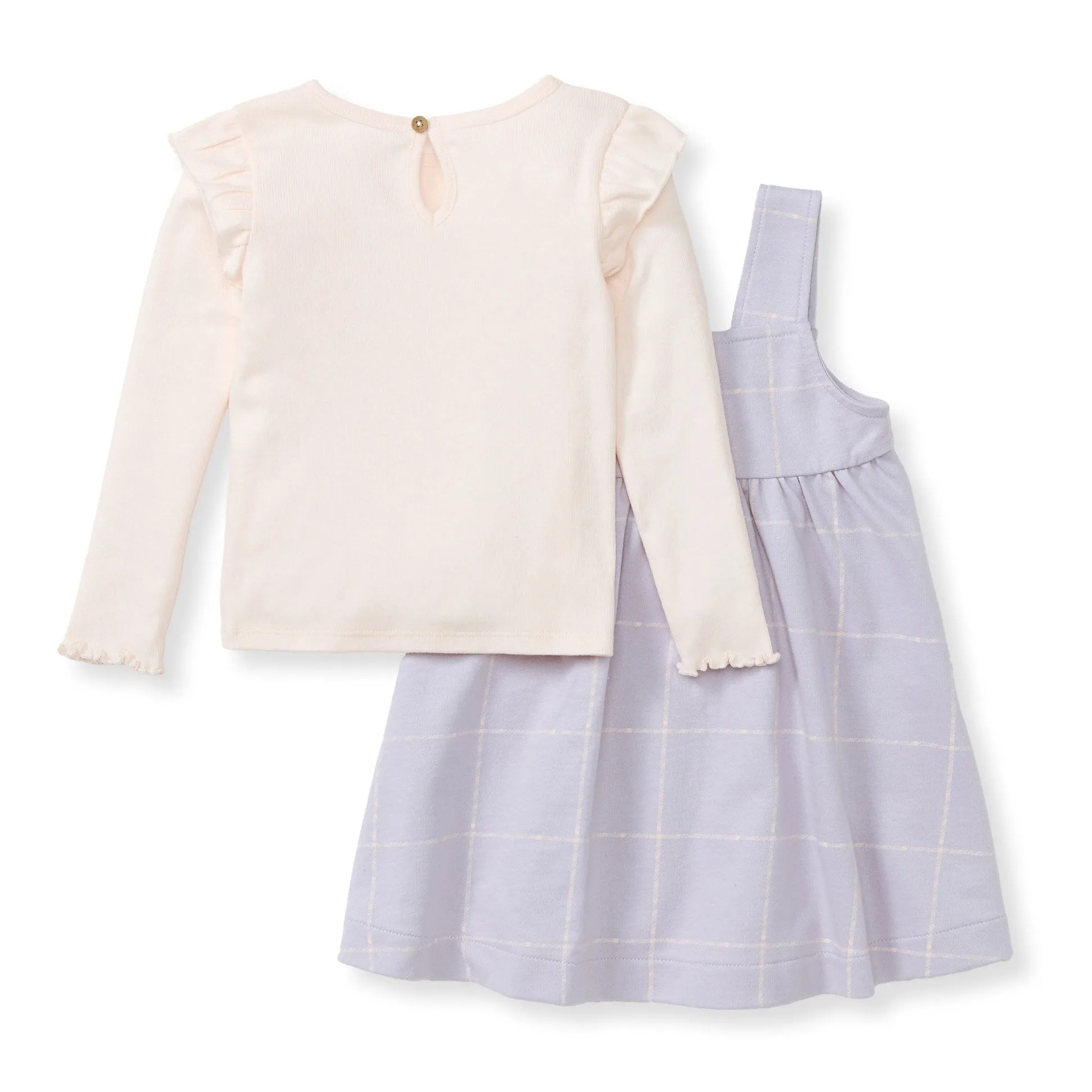 Top and Dress Set - Window Plaid - Flowering Lilac