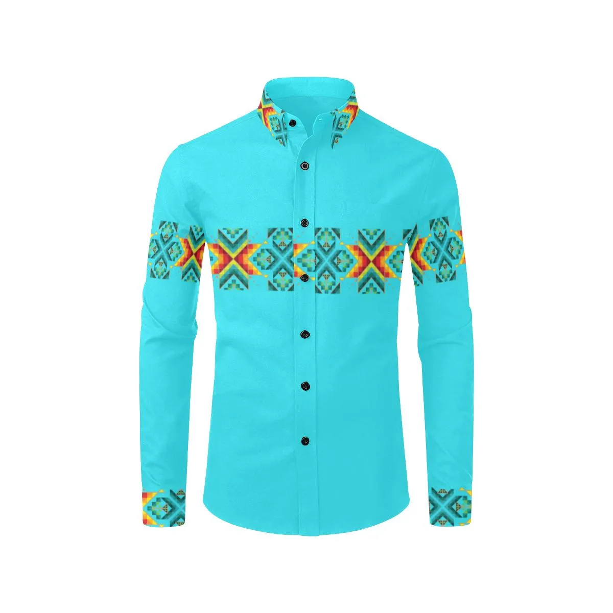 Turquoise Blanket Strip I Dress Shirt