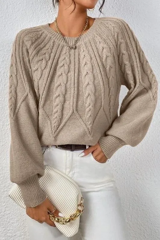 Twist Design Pullover Knitted Sweater