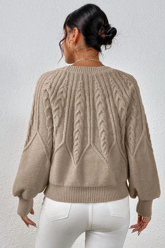 Twist Design Pullover Knitted Sweater