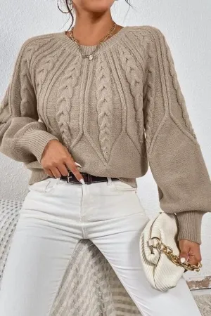 Twist Design Pullover Knitted Sweater