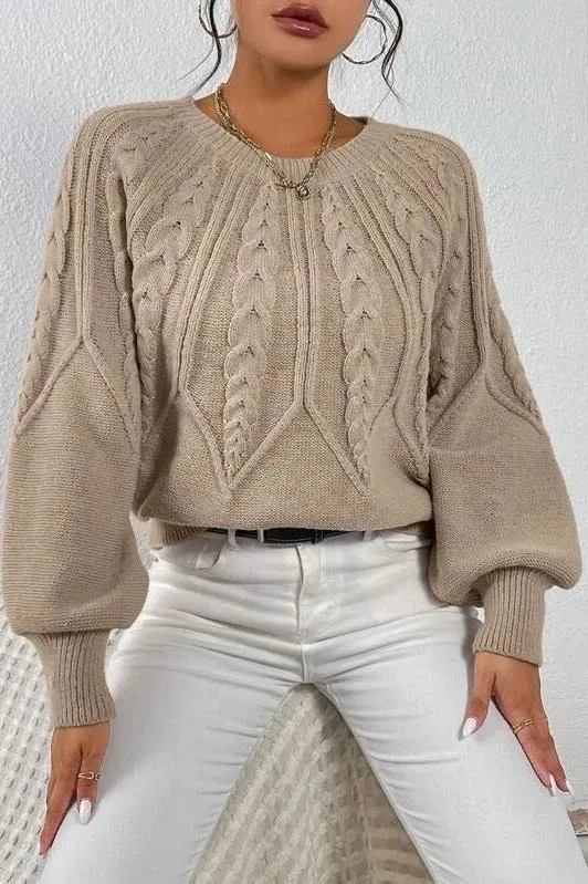 Twist Design Pullover Knitted Sweater