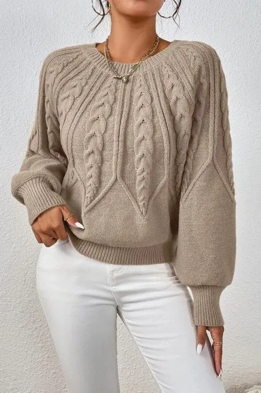 Twist Design Pullover Knitted Sweater