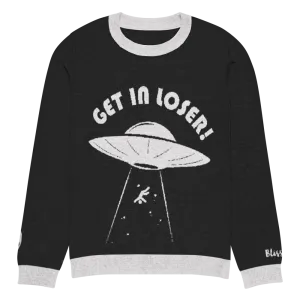 UFO Get In Loser Personalized Knit Sweater