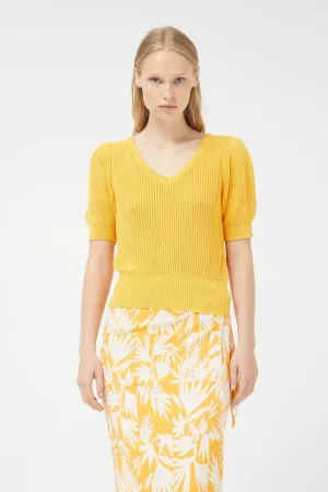 V-Neck Sweter - Yellow