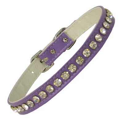 Velvet Collar Rhinestones - Small/Medium (Purple)